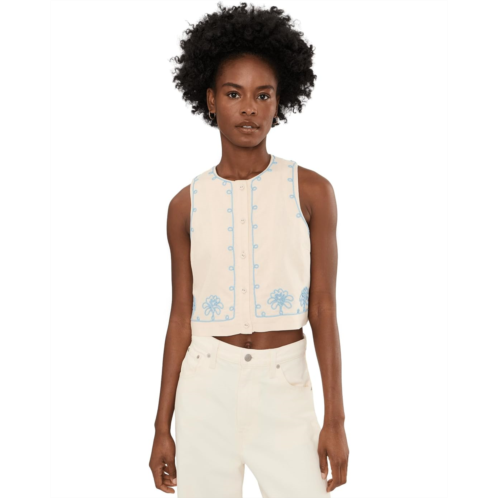 Blank NYC Talk Embroidered Top