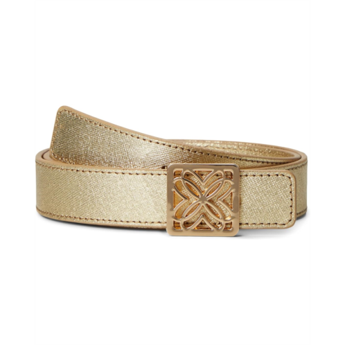 Lilly Pulitzer LP Skinny Leather Logo Belt