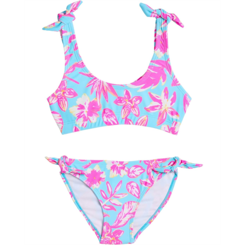 Girls Snapper Rock Kids Tropical Glow Recycled Crop Bikini (Toddler/Little Kid/Big Kid)