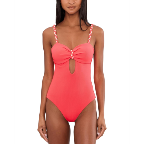BECCA Modern Edge Rib Brinley Bandeau One-Piece