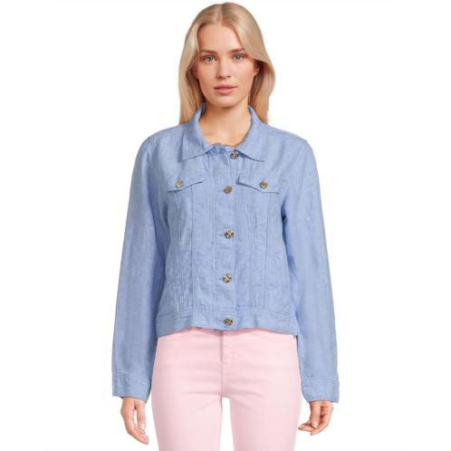 Womens Lilly Pulitzer Seaspray Linen Jacket
