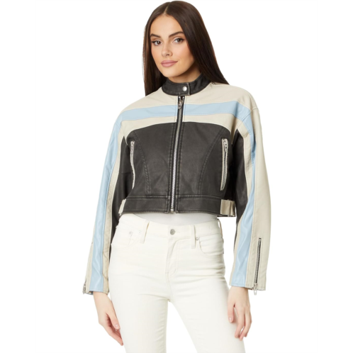 Blank NYC Vegan Leather Racer Moto Jacket