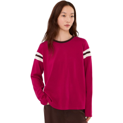 Womens Faherty Sport Jersey Throwback Long Sleeve Tee