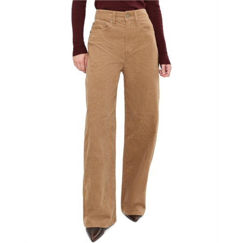 POLO Ralph Lauren Womens Lauren Ralph Lauren Petite Corduroy High-Rise Super Wide-Leg Pants