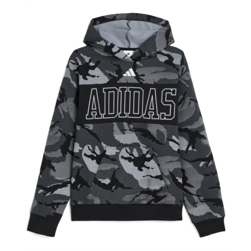 Adidas Kids AOP Color-Block Halftone Camo Hooded Pullover (Big Kid)