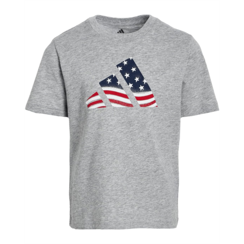 adidas Kids Usa Flag Logo Tee (Toddler/Little Kids)