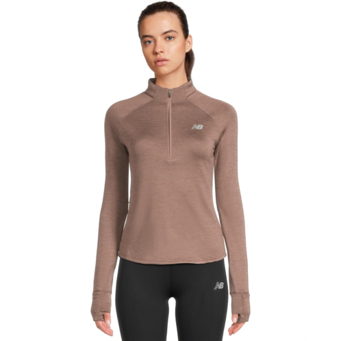 Womens New Balance Athletics Heat Grid 1/2 Zip