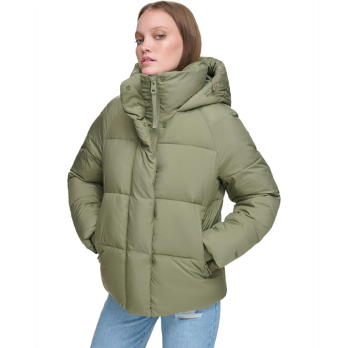 Womens Levis Quilted Hooded Bubble Puffer