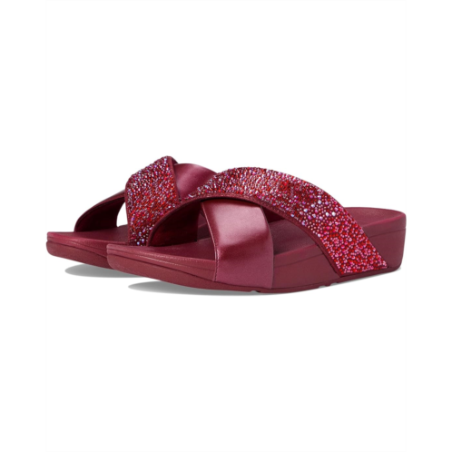 FitFlop Lulu Crystal-Mix Metallic Cross Slides