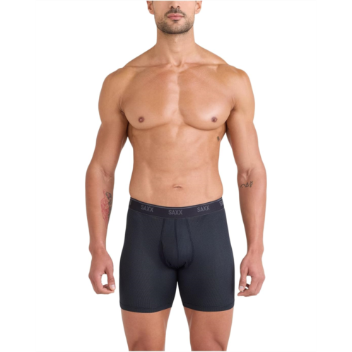 Mens SAXX UNDERWEAR Quest Quick-Dry Mesh Boxer Briefs Fly