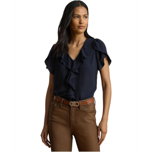 POLO RALPH LAUREN Ruffle-Trim Georgette Blouse