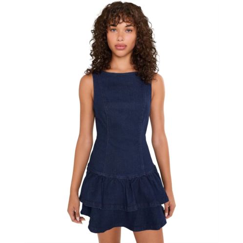 Womens Free People Slow Burn Denim Mini