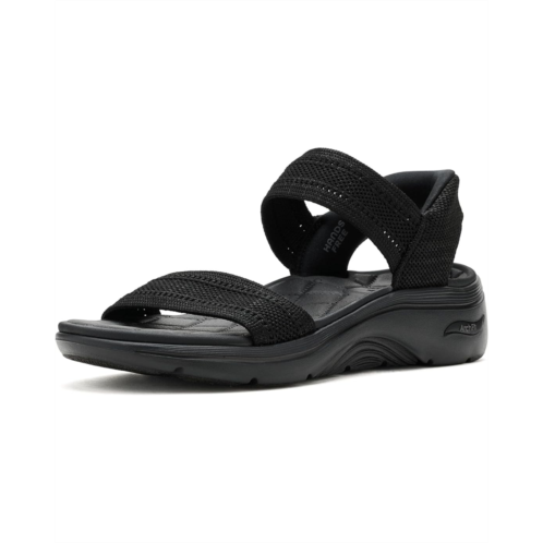 SKECHERS On-The-Go Hands Free Slip-ins GO Walk Arch Fit 2.0 Sandals Shiny Knit