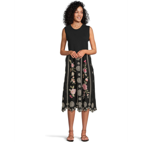 Womens Johnny Was Mixed Media Tank Dress- Della