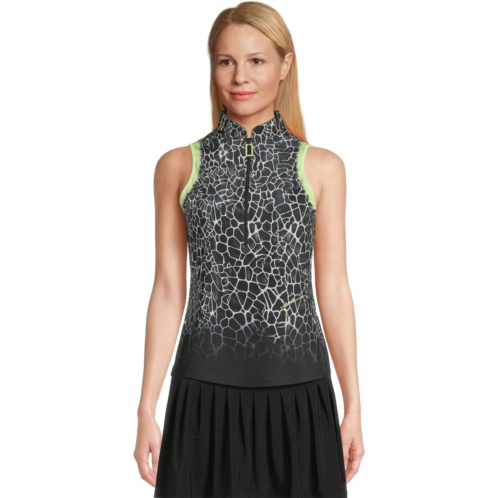 Jamie Sadock Gator Print Sleeveless Polo