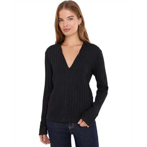 Womens Michael Stars Ilona Slim V-Neck Top