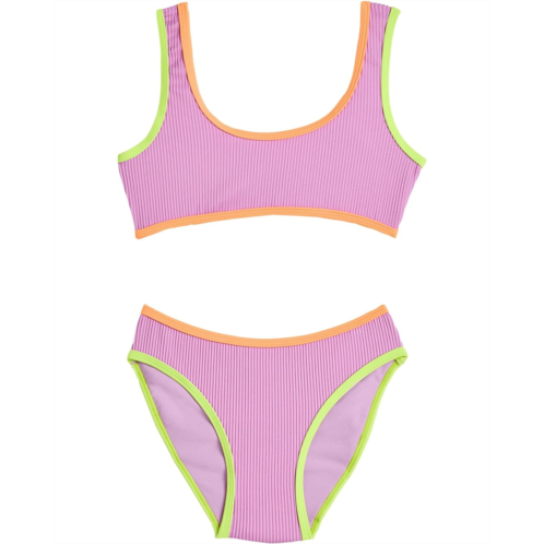 Girls Snapper Rock Kids Vacay Pop Recycled Crop Bikini (Big Kid)
