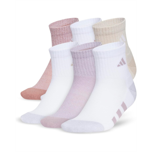 Kids adidas Kids Athletic Cushioned 6-Pack Quarter Socks (Little Kid/Big Kid)