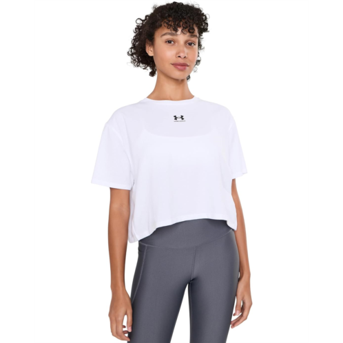Womens Under Armour Rival Boxy Tee Solid