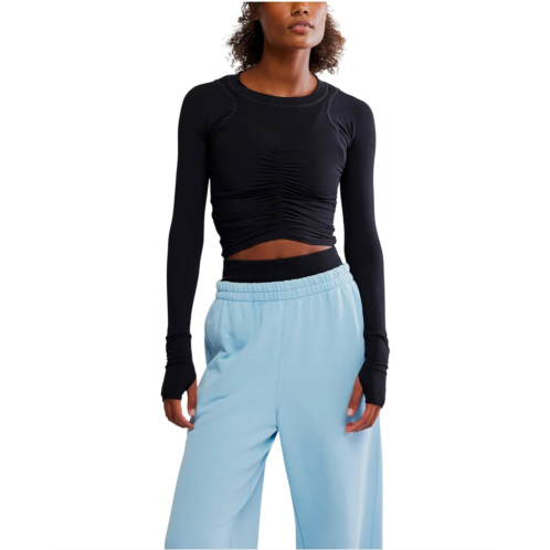 Womens FP Movement Tempo Ruched Long Sleeve