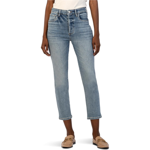 KUT from the Kloth Elizabeth High-Rise Crop Straight Legs Regular Hem In Supported