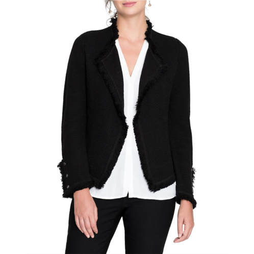Womens NICZOE Fringe Mix Knit Jacket
