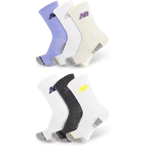 Unisex New Balance Performance Cushioned 6-Pack Crew Socks