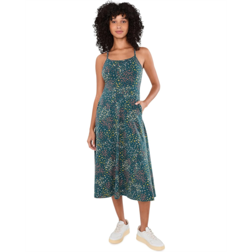 Womens PACT Organic Cotton Fit-and-Flare Midi Dress