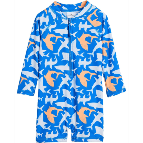 Boys Snapper Rock Kids Shark Squad Long Sleeve Sunsuit (infant)