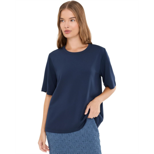 Womens Eileen Fisher Extra Fine Ponte Crew Neck Tee