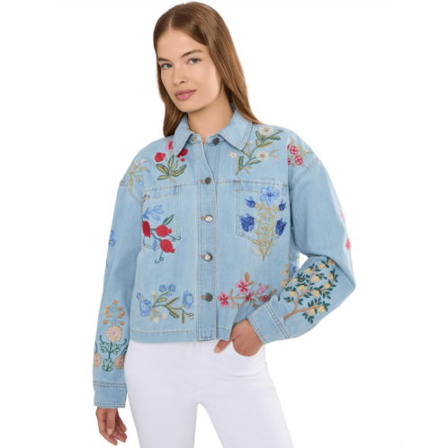 Johnny Was Beatrix Cropped Denim Jacket
