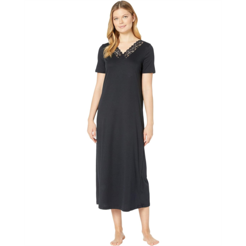 Womens Hanro Moments Short Sleeve Long Gown