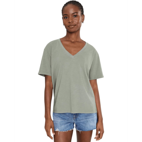Womens Splendid Louisa Boyfriend V-Neck Short Sleeve Tee