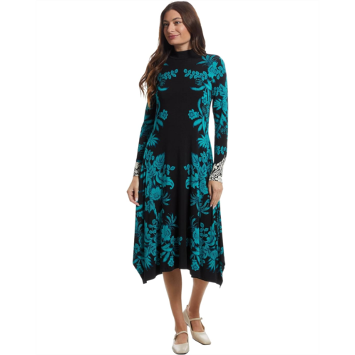 Johnny Was The Janie Favorite Hankerchief Hem Mock Neck Dress