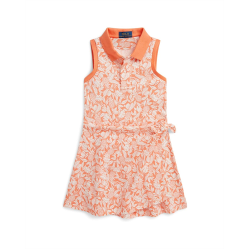 Polo Ralph Lauren Kids Pineapple Faux-wrap Mesh Polo Dress (toddler/Little Kid)