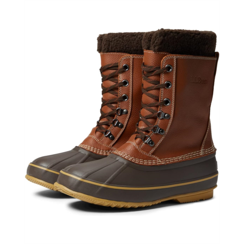 L.L.Bean Mens LLBean Snow Boots Tumbled Leather Lace