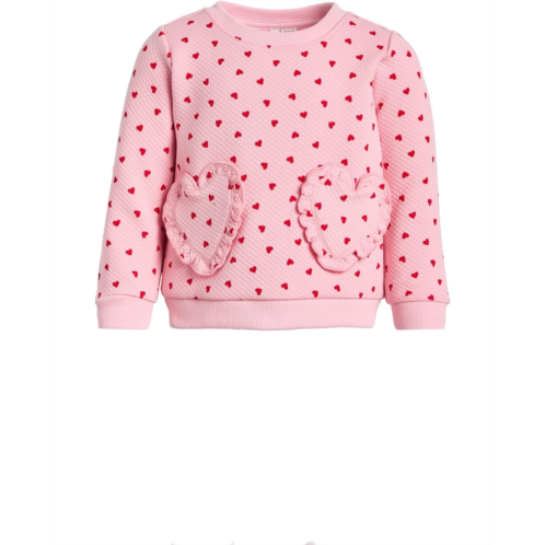 Janie and Jack Hearts Mattelasse Sweatshirt (Infant)