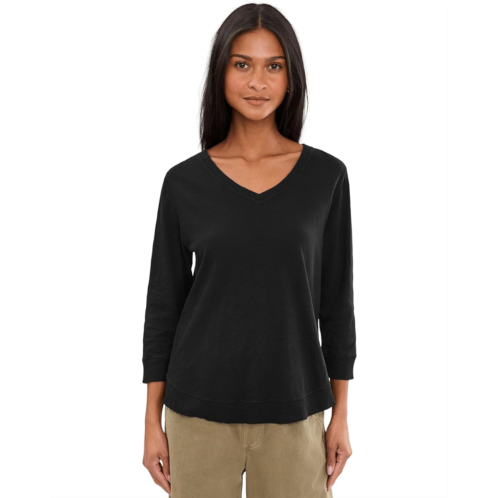 Womens Elliott Lauren Garment Dye Tees - V-neck 3/4 Sleeve Tee