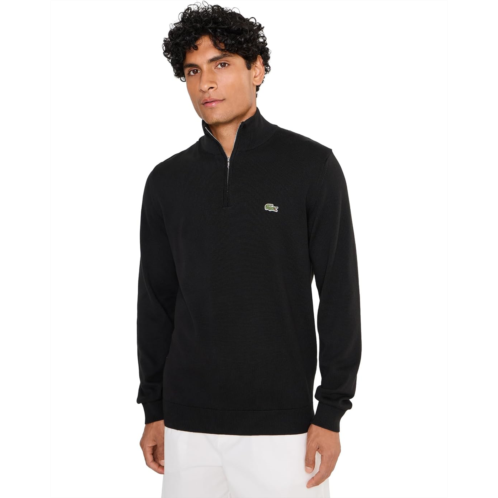 Mens Lacoste Zipped High Neck Cotton Sweater