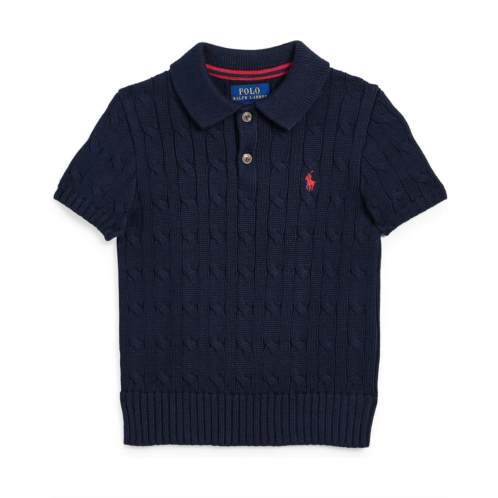 Boys Polo Ralph Lauren Kids Cable-Knit Cotton Polo Sweater (Toddler/Little Kid)