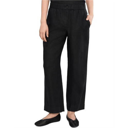 Womens Eileen Fisher Petite Heavy Organic Linen Straight Full Length Trousers