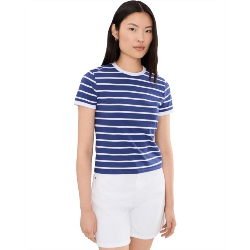 Womens Madewell Baby Tee Perfect Crew Neck in Stripe