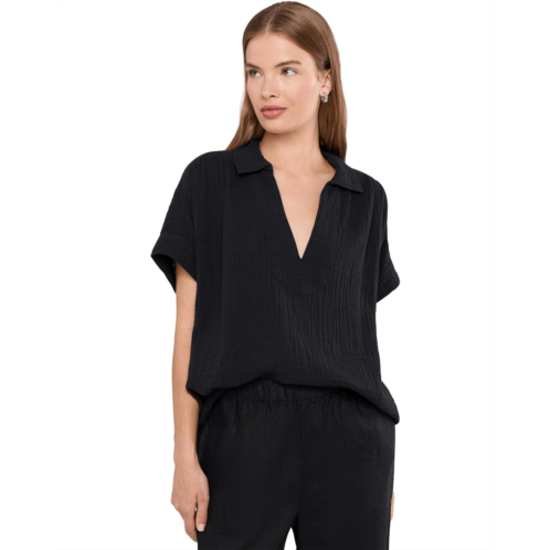 Womens Faherty Dune Cotton Gauze Zoe Top