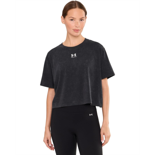 Womens Under Armour Rival Boxy Tee Wash