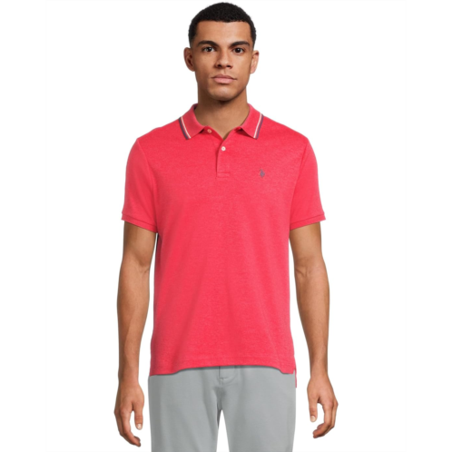 U.S. Polo ASSN. Slim Fit Tipped Interlock Knit Polo