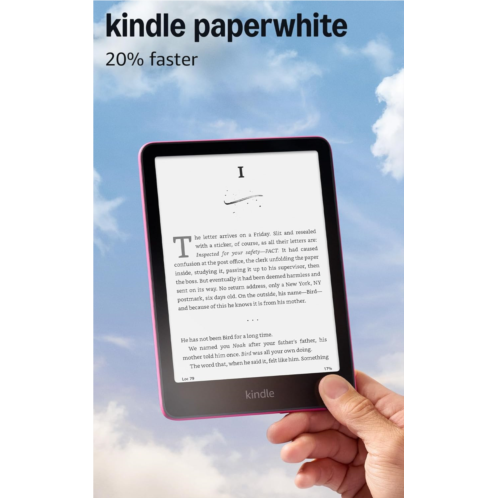 Amazon Kindle Paperwhite 16GB (newest model) - 20% faster with new 7inch glare-free display and weeks of battery life - Raspberry