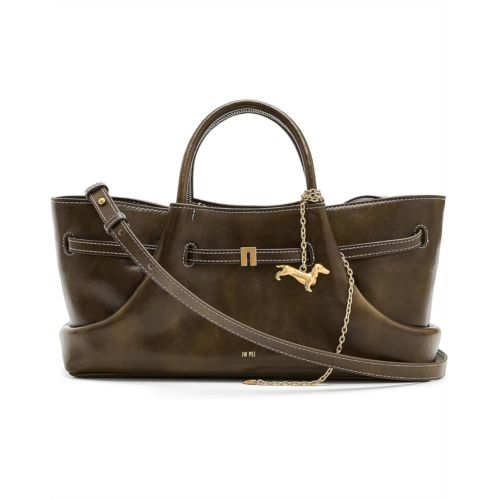 JW PEI Maeve Dachshund Metal Charm Smooth Tote Bag