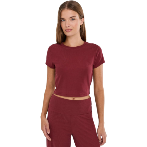 Womens Spiritual Gangster Zen Rib Noa Crop Tee