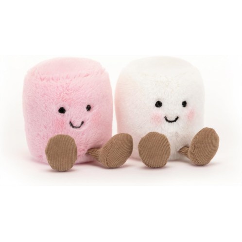 Jellycat Amuseables Pink and White Marshmallows Stuffed Toy 3.5 inches Food Plush Fun Gift Idea