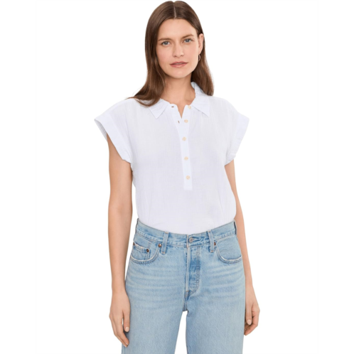 Mod-o-doc Gauze Sleeveless Henley Shirt
